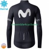 Tenue Maillot M/L + Collant à Bretelles Hiver Thermal Fleece Movistar Team 2025